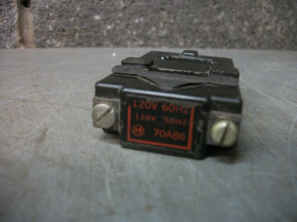 ALLEN-BRADLEY OPERATING COIL FOR SIZE 0 70A86 120VCOIL