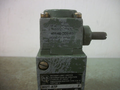 ALLEN-BRADLEY OIL TIGHT LIMIT SWITCH 802T-ATP