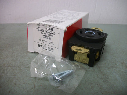 PASS & SEYMOUR TURNLOK RECEPTACLE L2130-R 30AMP 120/208VOLT 3PH 4P 5W GRND NIB