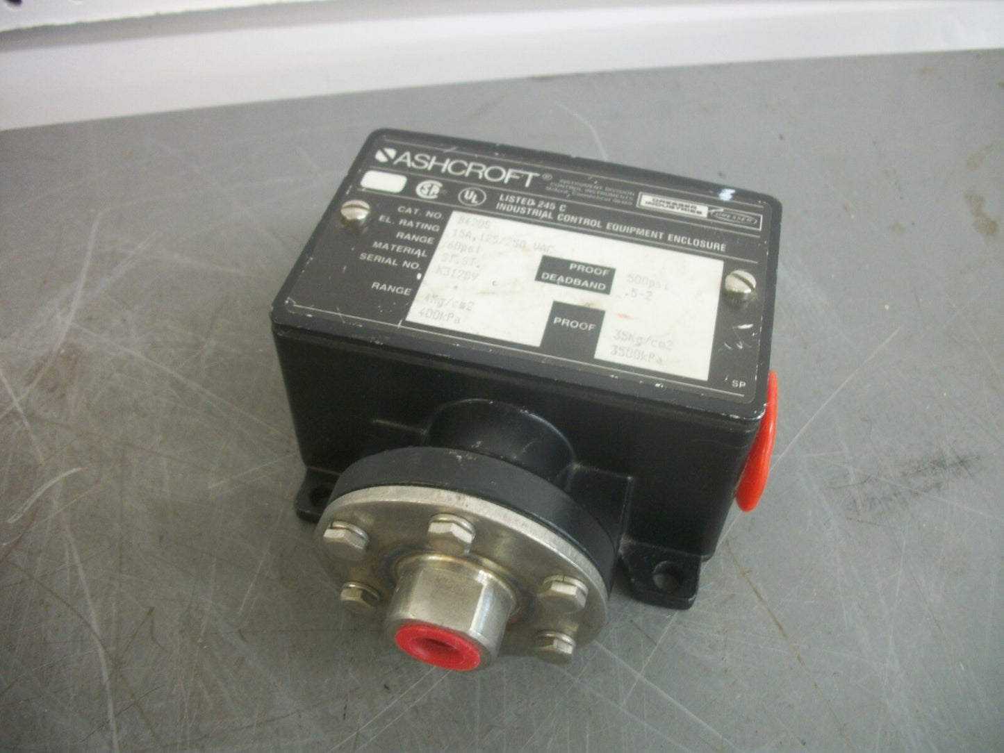 ASHCROFT PRESSURE SWITCH B420S 60PSI 500PSI PROOF NOB