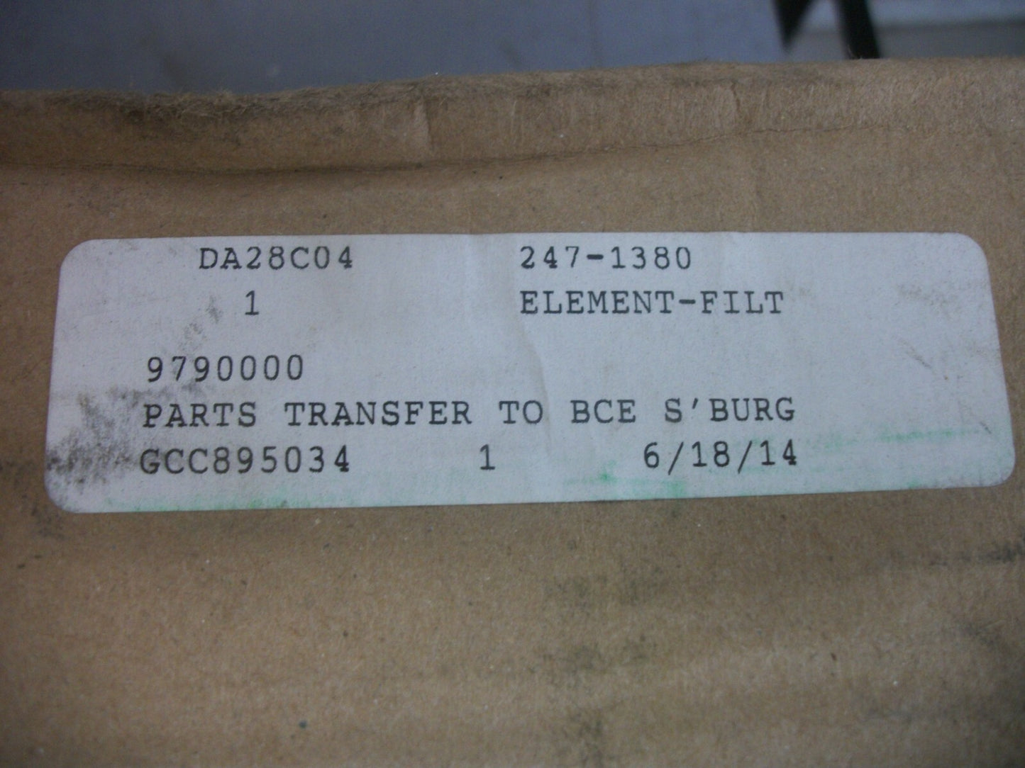 CAT ENGINE AIR FILTER 247-1380 NIB