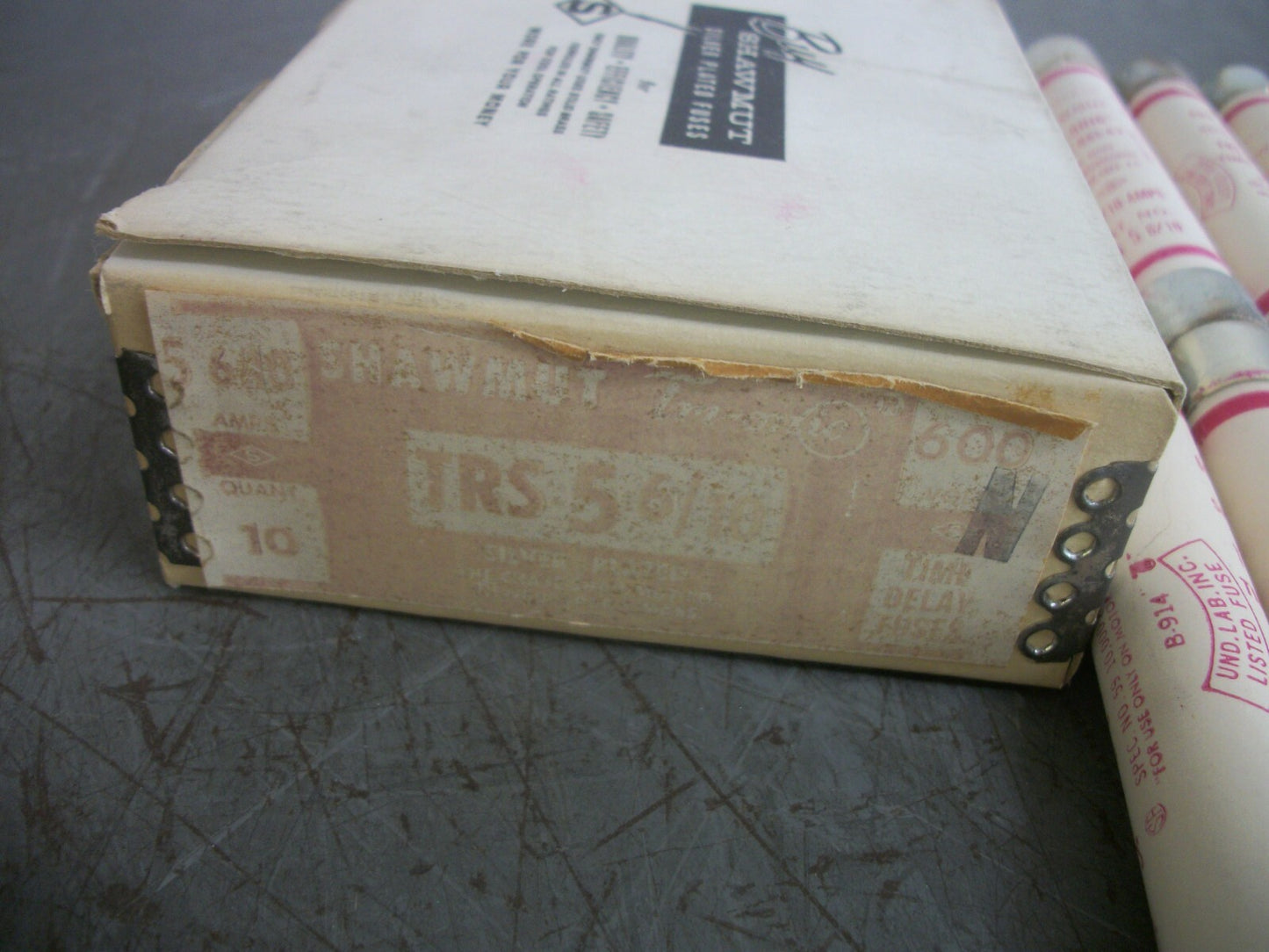 GOULD SHAWMUT BOX OF 10 TRI-ONIC FUSES TRS5-6/10 5-6/10AMP 600VOLT NIB