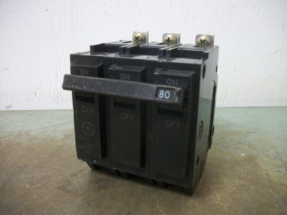 GE THQB CIRCUIT BREAKER THQB32080 80AMP 240VOLT 3POLE OLD