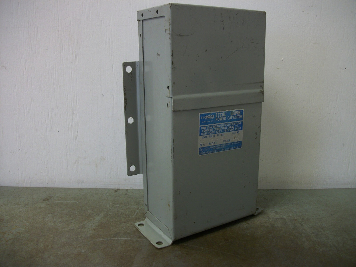 SPRAGUE ECCOL UNIPAK POWER CAPACITOR 343PMU 3KVAR 480VOLT 3PH