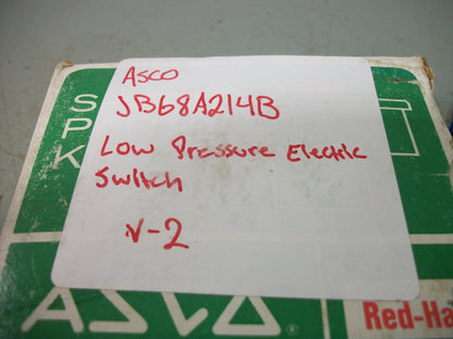 ASCO RED HAT 1/4" NPT MINI PRESSURE SWITCH JB68A214B 0.45-0.59PSIG NIB