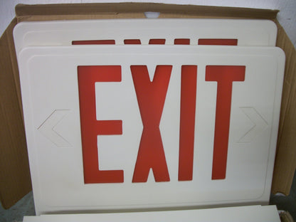 WESTGATE LED BATTERY BACKUP REMOTE CAPABLE EXIT SIGN XT-RCRW-EM NIB