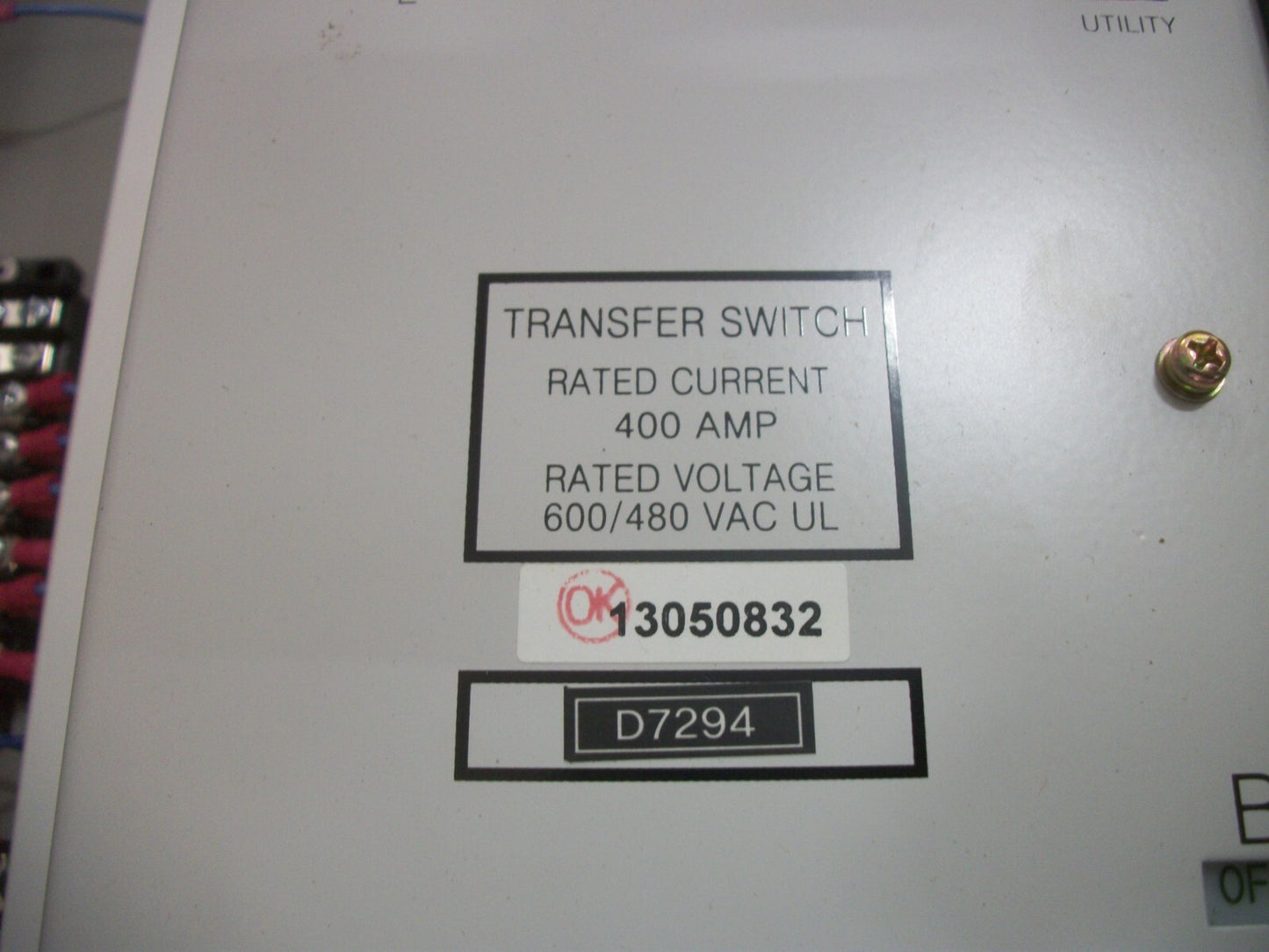 GENERAC AUTOMATIC TRANSFER SWITCH TYPE 3R GTS040W-2A2LDNCY 400AMP 480VOLT NEW
