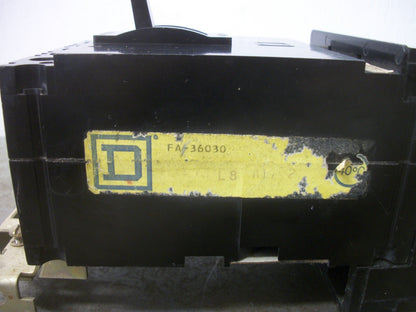 SQUARE D I-LINE FA CIRCUIT BREAKER FA36030 30AMP 600VOLT 3POLE BLACK