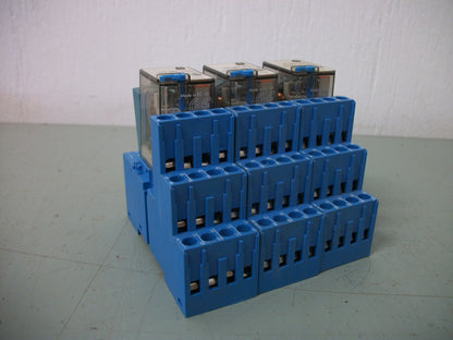 FINDER LOT OF 4 4PDT RELAYS 55.34.9.024.0040 5AMP 250VAC 24VDC