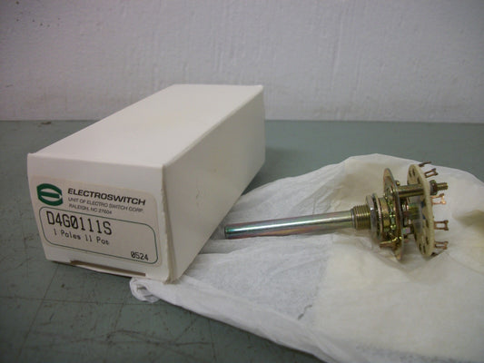 ELECTROSWITCH 11-POSITION ROTARY SWITCH D4G0111S 1POLE NIB