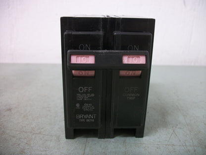 BRYANT BR CIRCUIT BREAKER BR210 10AMP 240VOLT 2POLE NOB