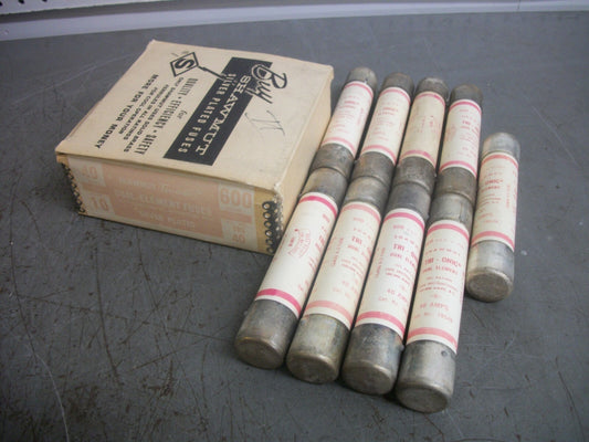 GOULD SHAWMUT BOX OF 9 TRI-ONIC FUSES TRS40 40AMP 600VOLT NIB