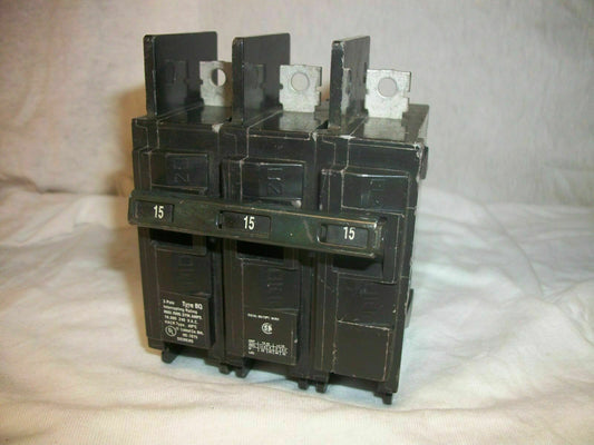 SIEMENS BQ CIRCUIT BREAKER BQ3B015 15AMP 240VOLT 3POLE *NOB*