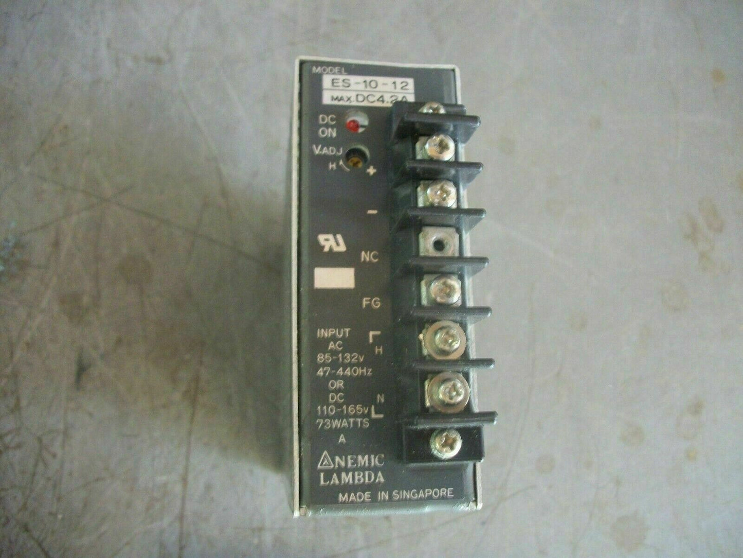 NEMIC LAMBDA POWER SUPPLY ES-10-12 110-165VOLT 73WATT 4.2AMP