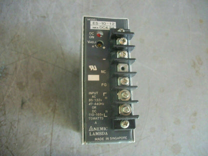 NEMIC LAMBDA POWER SUPPLY ES-10-12 110-165VOLT 73WATT 4.2AMP