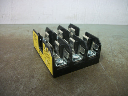 BUSSMANN FUSEHOLDER BM6033PQ 30AMP 600VOLT 3POLE NOB