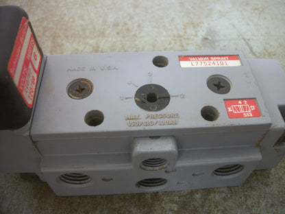 SCHRADER BELLOWS PNEUMATIC SOLENOID VALVE L77524101 120VOLT 6WATT