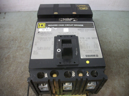 SQUARE D I-LINE FA CIRCUIT BREAKER FA340701021 70AMP 480VOLT 3POLE GRAY W/SHUNT