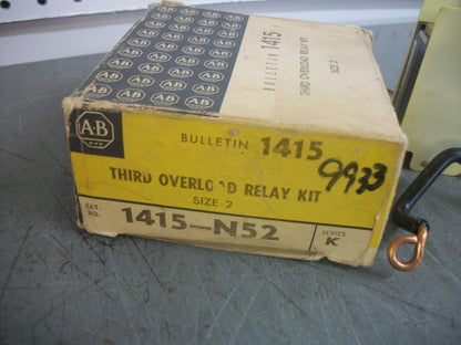 ALLEN-BRADLEY THIRD OVERLOAD RELAY KIT FOR SIZE 2 1415-N52 NIB