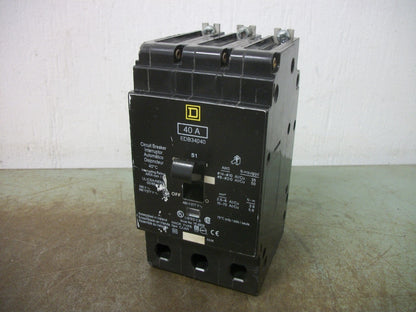 SQUARE D EDB CIRCUIT BREAKER EDB34030 30AMP 480VOLT 3POLE CHIPPED