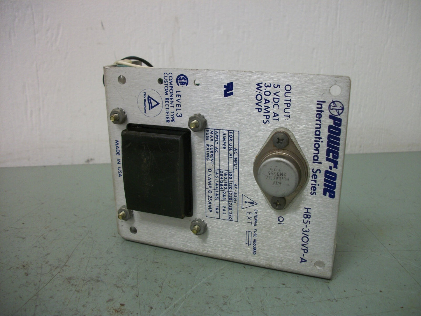 POWER-ONE POWER SUPPLY HB5-3/OVP-A 5VDC 3AMP