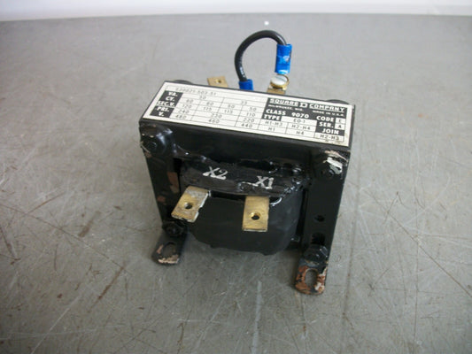 SQUARE D 50VA 1PH TRANSFORMER 9070EO1 HV 220X480 LV 110/120