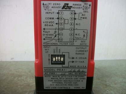 RED LION PULSE RATE TO ANALOG CONVERTER PRA11021