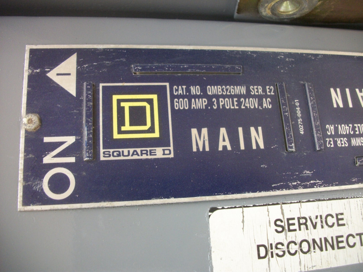 SQUARE D QMB FUSIBLE PANELBOARD BRANCH SWITCH QMB326MW 600AMP 240VOLT 3POLE REFU