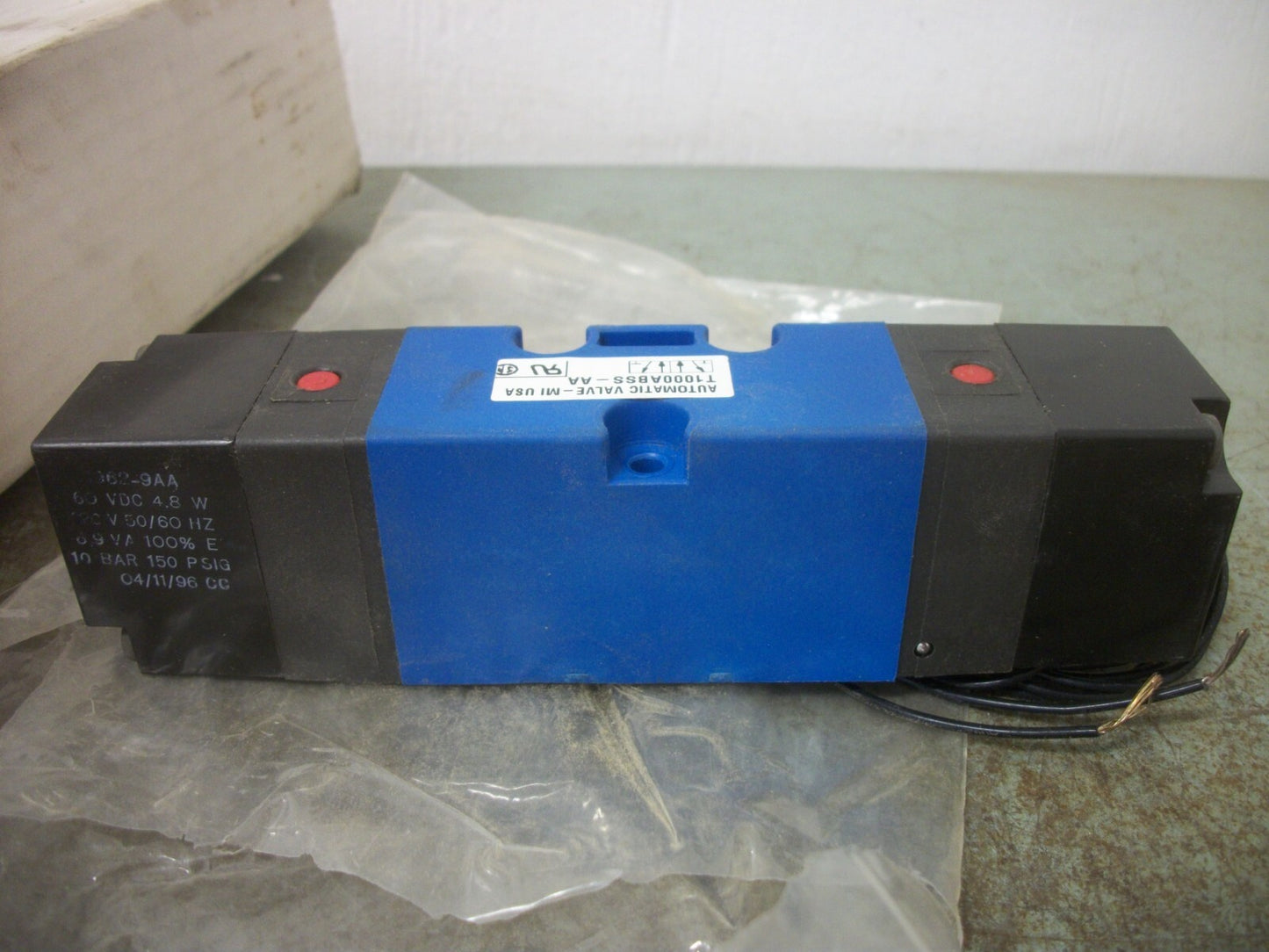 AUTOMATIC VALVE SOLENOID VALVE T1000ABSS-AA NIB 120VOLT 4.8WATT 150PSIG NIB