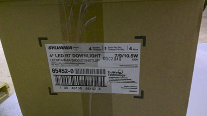 SYLVANIA 65452-0 BOX OF 4 4" LED RT DOWNLIGHTS LEDRT4/R4A/S800ST/940TLSP NIB