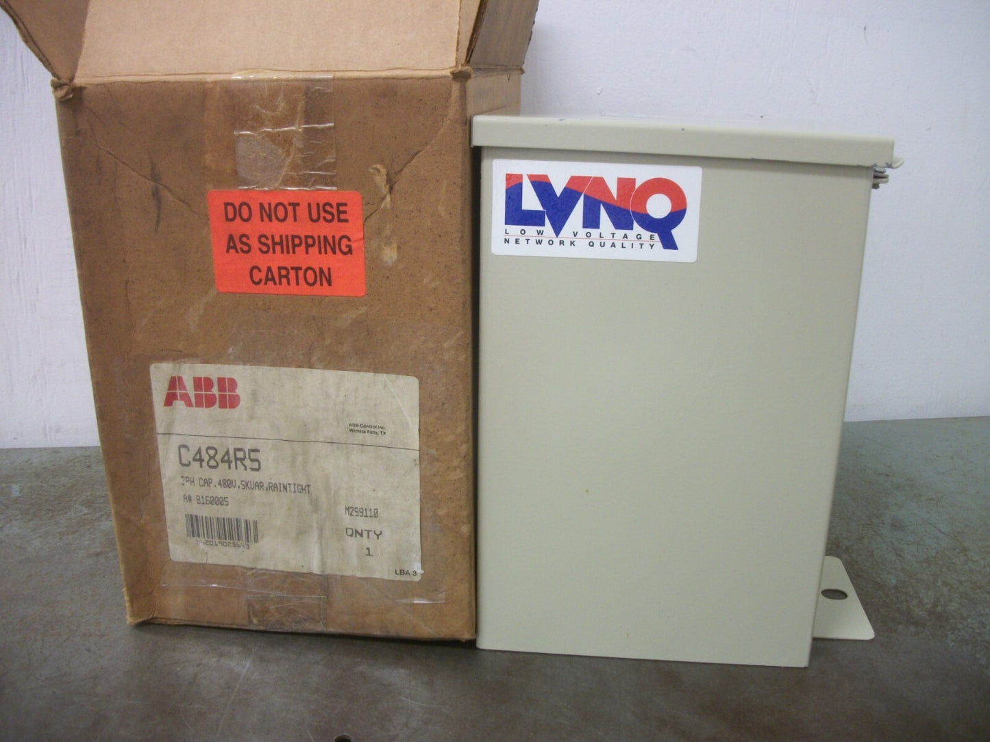 ABB 5KVAR 3PH CAPACITOR TYPE 3R C484R5 480VOLT NIB