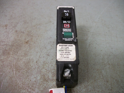 CUTLER-HAMMER REMOTELY OPERATED CIRCUIT BREAKER BABRSP1020 20AMP  120VOLT 1POLE