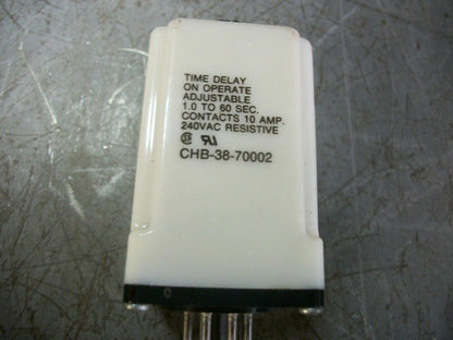 POTTER & BRUMFIELD TIME DELAY RELAY CHB-38-70002 1.0-60SEC