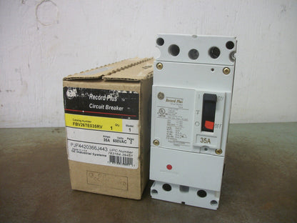 GE RECORD PLUS CIRCUIT BREAKER FBV26TE035RV 35AMP 600VOLT 2POLE NIB