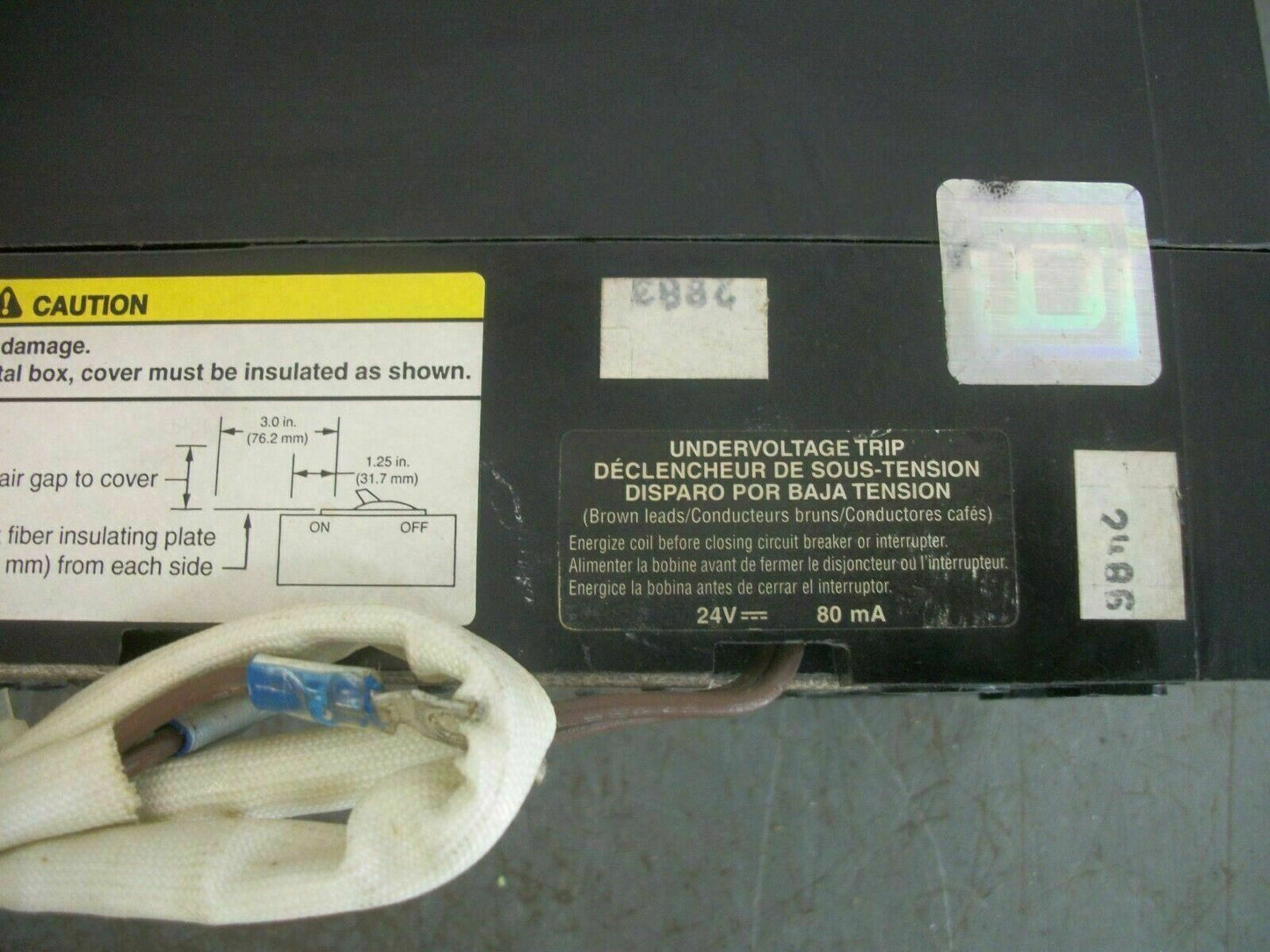 SQUARE D KHL CIRCUIT BREAKER KHL3615017DC1616 150AMP 600VOLT 3POLE W/UV & AUX