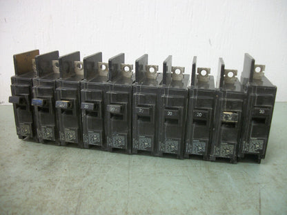 SIEMENS LOT OF 10 BQH CIRCUIT BREAKERS BQ1B020H 20AMP 240VOLT 1POLE