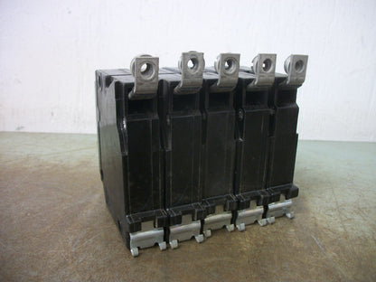 CUTLER-HAMMER LOT OF 5 CHB CIRCUIT BREAKERS CHB120 20AMP 240VOLT 1POLE