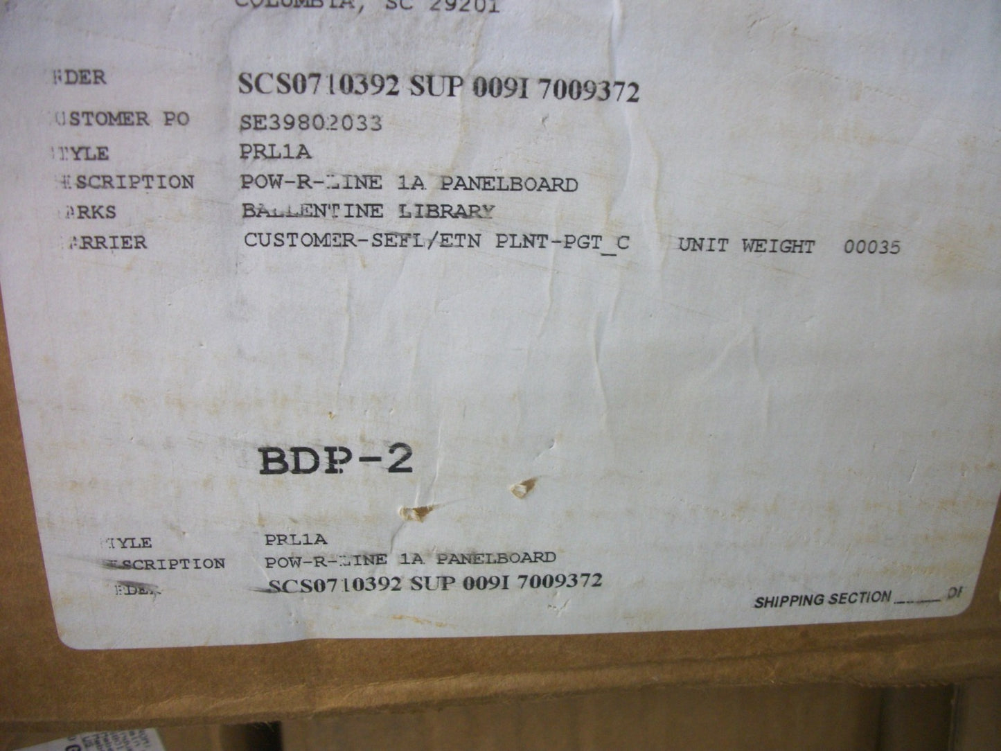 CUTLER-HAMMER PRL1A PANELBOARD INTERIOR 1C96649G06 225A 208Y/120V 3PH NIB