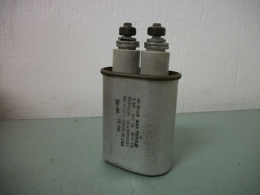 RONKEN 2MF CAPACITOR 86A79205K81 600VOLT 30IN/LB MAX TORQUE