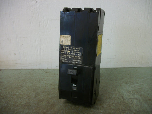 SQUARE D Q1 CIRCUIT BREAKER Q13100 100AMP 240VOLT 3POLE