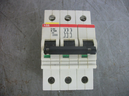 ABB MINI CIRCUIT BREAKER S283K16A 16AMP 480VOLT 3POLE