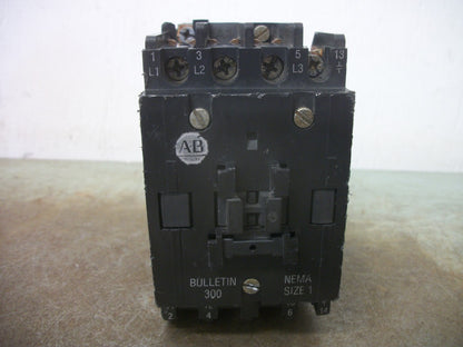 ALLEN-BRADLEY SIZE 1 CONTACTOR 300-BO*930 27AMP 120VCOIL 3PH 600V 10HP