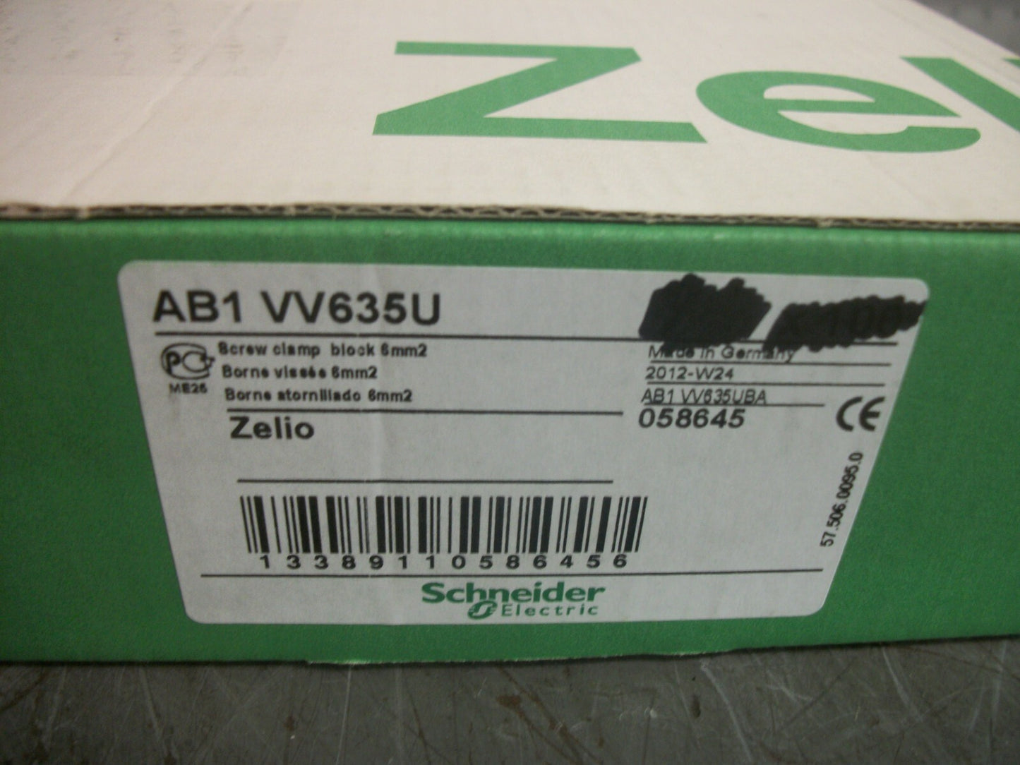 TELEMECANIQUE BOX OF 15 6mm2 SCREW CLAMP TERMINAL BLOCKS AB1VV635U NIB