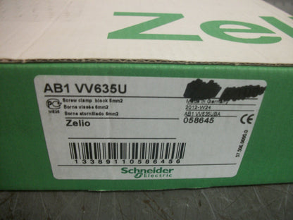 TELEMECANIQUE BOX OF 15 6mm2 SCREW CLAMP TERMINAL BLOCKS AB1VV635U NIB