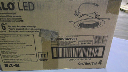 HALO 12694380 BOX OF 4 5"/6" LED RETROFIT RECESSED DOWNLIGHTS RL560WH6950R NIB