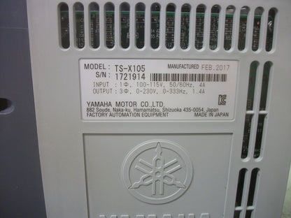 YAMAHA TRANSERVO X T5 SERVO DRIVE TS-X105 230VOLT 3PH 1.4AMP