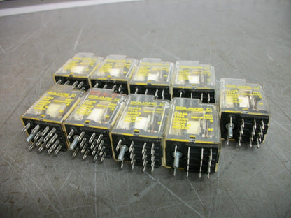 SQUARE D LOT OF 9 4PDT MINI GP RELAYS 8501RSD14P14V53 24VDC 6AMP