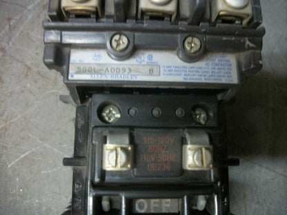 ALLEN-BRADLEY 15-20AMP LIGHTING CONTACTOR 500L-AOD93 120VCOIL 600VOLT