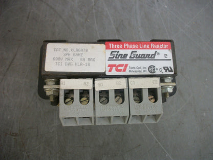 TCI SINE GUARD 3PH LINE REACTOR KLA6ATB 600VOLT 6AMP