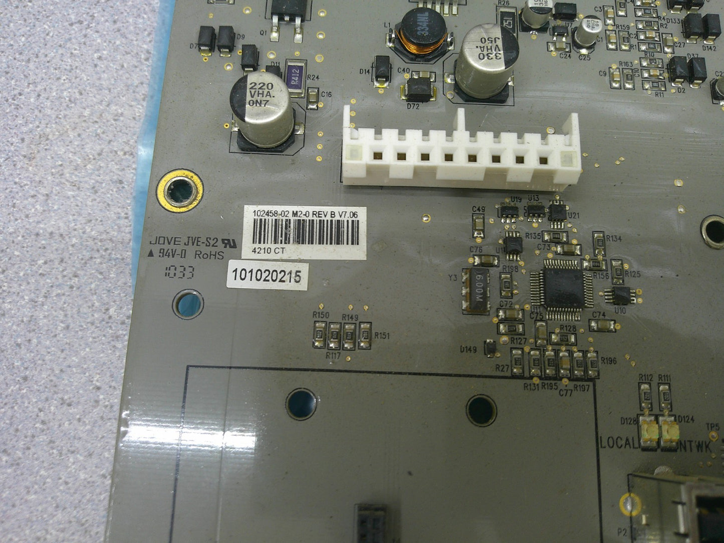 LENNOX MAIN SYSTEM UNIT CONTROLLER MOTHERBOARD 102458-02 REV B V7.06